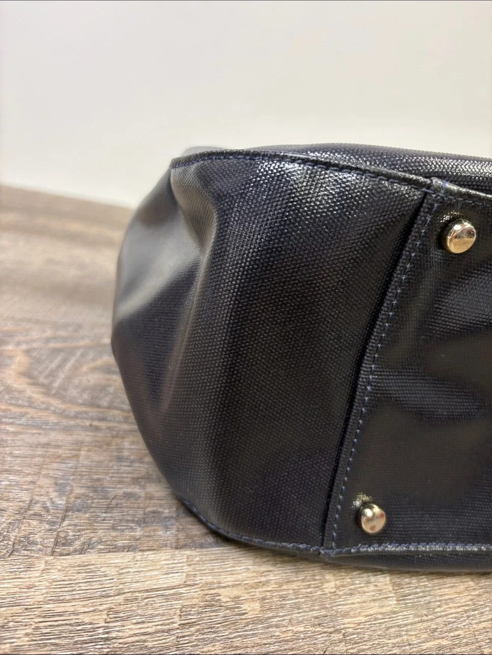 Kate Spade New York Fulton Street Satchel Black & Tan Leather Handle Tote